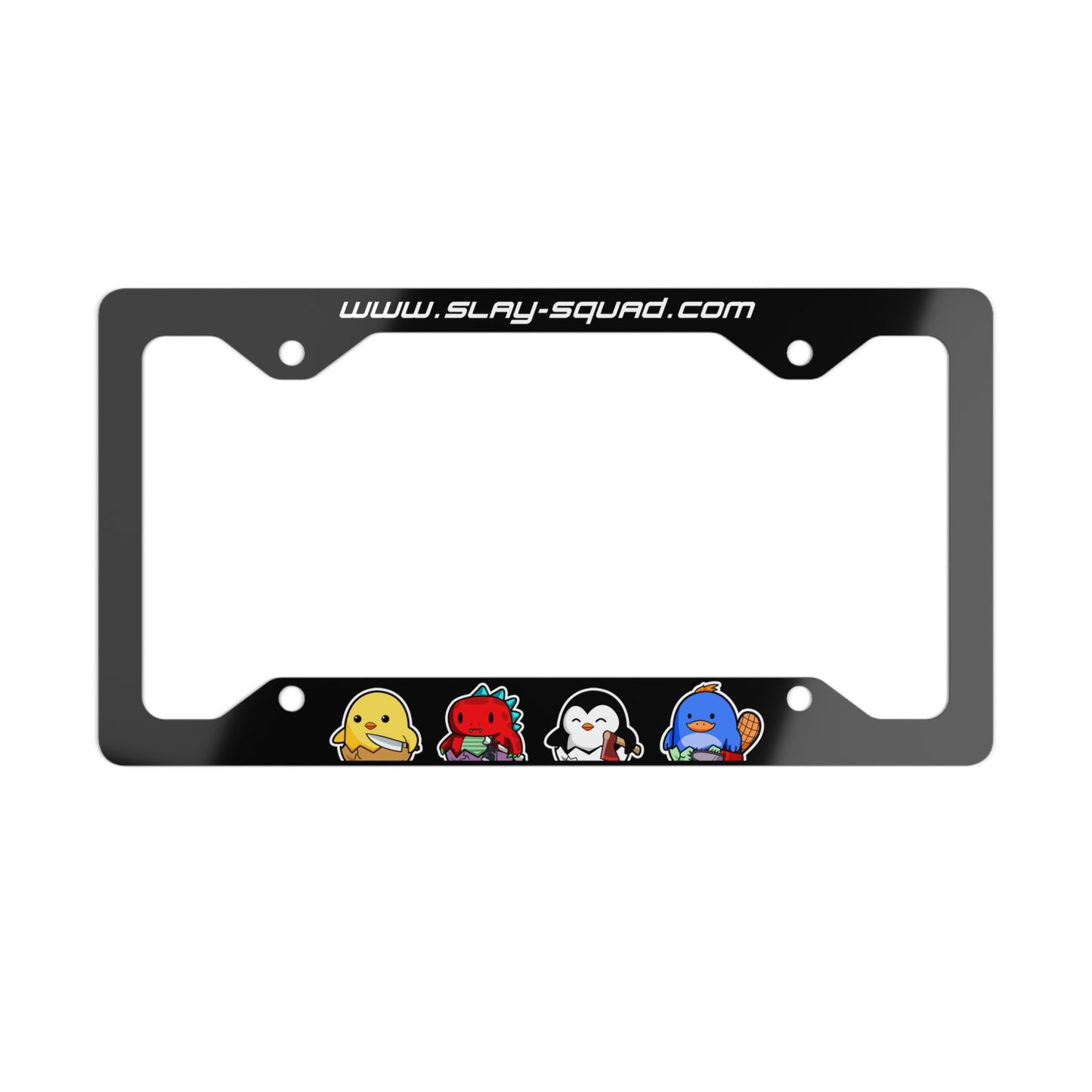 Slay Squad Metal License Plate Frame - color